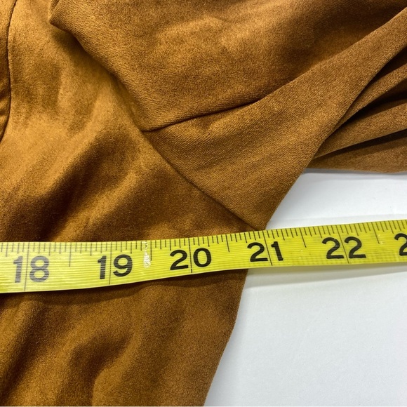 Kut from the Kloth NWT Tan Faux Suede Women's Open Blazer LG Pockets - Picture 7 of 15